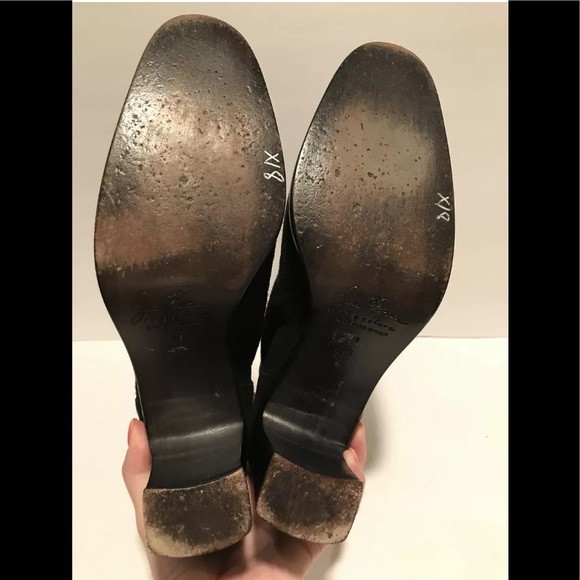 Joan Helpern signature suede ankle boots black 10 - Picture 6 of 8